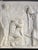 This solid marble hand-carved relief of Iphigenia in Tauris captures a dramatic scene from Greek mythology, beautifully...