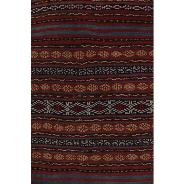 Vintage Persian Kilim, Tribal Runner Rug With Intricate Bands - Rug & Kilim For Sale In New York - Image 6 of 8