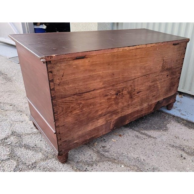 19thc Blanket Chest ( Dower Chest ) With Two Drawers Below For Sale - Image 12 of 12