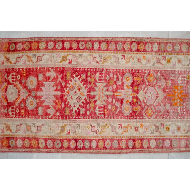 Oushak Runner Rug Turkish Hand Knotted Distressed Hallway Long Runner- 2'10" X 14'1" For Sale - Image 11 of 15