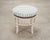 White 20th Century Round Rattan Swivel Ottoman Stool by Ficks Reed For Sale - Image 8 of 18