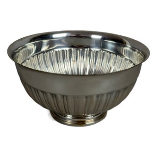 Silver-Plated Fruit Bowl Centerpiece with Noble Coat of Arms Brand For Sale