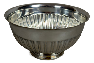 Silver-Plated Fruit Bowl Centerpiece with Noble Coat of Arms Brand