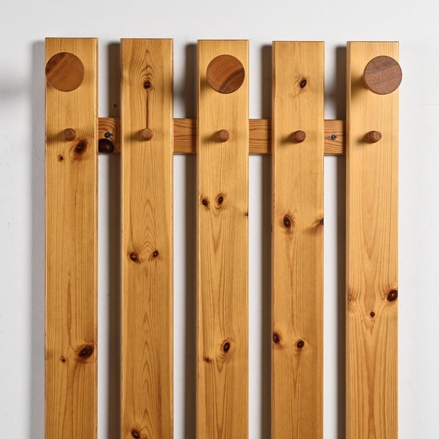 Pine Wall Coat Rack from La Plagne Ski Resort, 1970s For Sale - Image 9 of 11