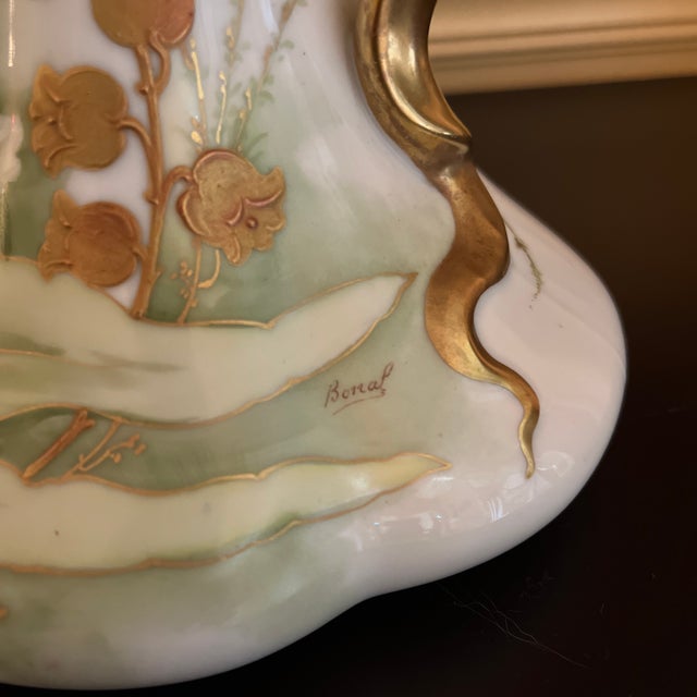 Gold Antique Limoges Old Abbey Signed Tea Pot For Sale - Image 8 of 8