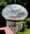 Glass Antique Wheel Cut Crystal Mushroom Shade Table Lamp W Lustres 19", Art Deco 1930 For Sale - Image 7 of 8