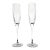 1980s Mikasa Arctic Lights Clear Champagne Flutes, Pair For Sale