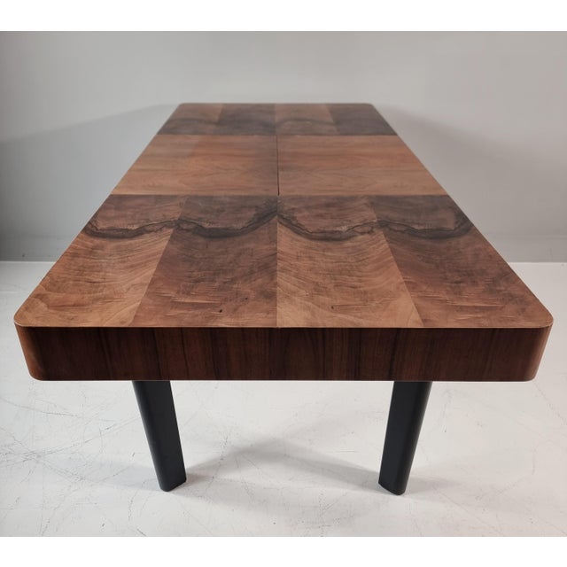 Art Deco Dining Table in Walnut, 1960s For Sale - Image 6 of 15