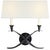 Chapman & Myers for Visual Comfort Signature Cross Bouillotte Large Sconce in Bronze with Linen Shade For Sale