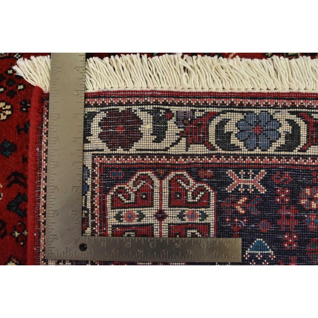 Abadeh Rug 3’5” X 4’10” Red Wool Vintage Tribal Hand-Knotted Carpet For Sale - Image 12 of 12