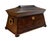 English Regency tea caddy, circa 1820s. Crafted in richly figured rosewood, this magnificent and highly unusual caddy is...