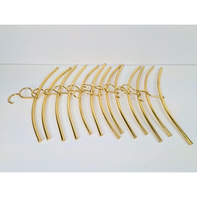 Postmodern Brass Clothes Hangers, Italy, 1970s, Set 13 For Sale - Image 4 of 9