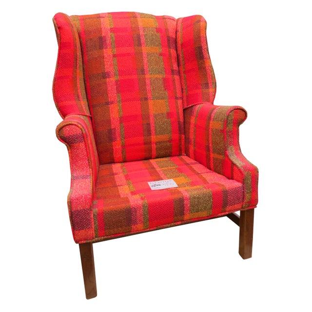 Vintage Mid Century Flexsteel Georgian Style Wingback Chair Chairish