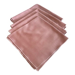 Mid-Century Modern Pink Dinner Napkins- Set of 4 For Sale