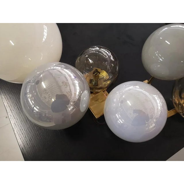 Mid-Century Murano Multicolor Wall Light in Art Glass and Brass, 2000 For Sale - Image 4 of 8