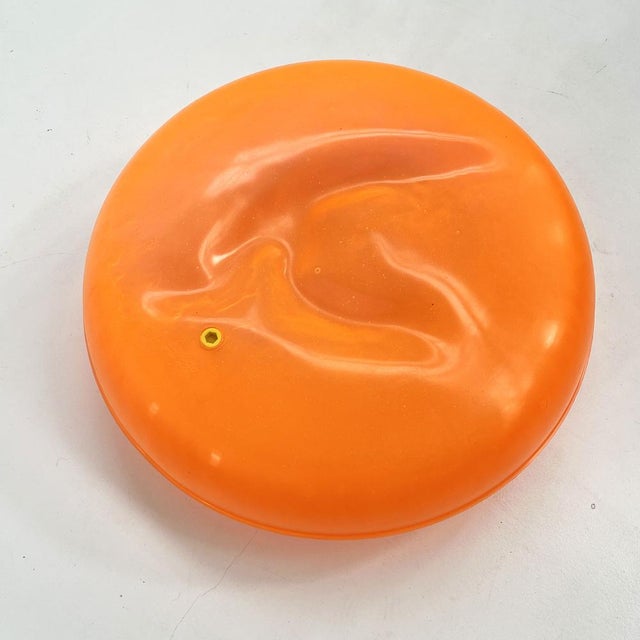 Plastic Orange Fluo Ottoman from Zanotta, 1990s For Sale - Image 7 of 9