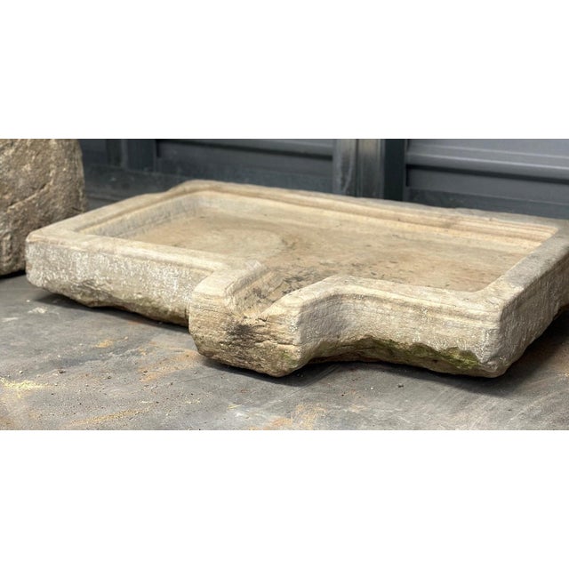 Rustic European Rare 18th Century Antique French Stone Sink/Basin For Sale - Image 3 of 9