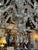Transparent 1930s Hollywood Colonial Style Clear Crystal Five Light Chandelier For Sale - Image 8 of 13