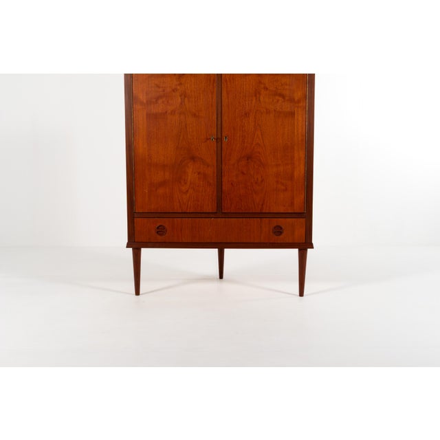 Mid-Century Modern Danish Teak Corner Cabinet with Drawer, 1960s For Sale - Image 9 of 14