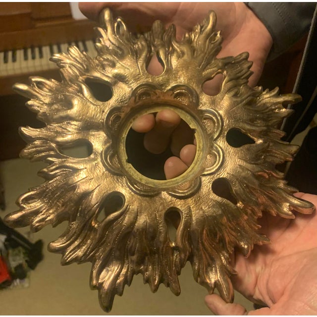 Solid Brass Original 1960s Escutcheon Door Knob Backplates, 2 Available For Sale - Image 11 of 12