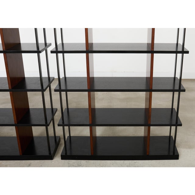 Wood Pair of Ralph Lauren Italian Oak Cushing Etagere Bookcases For Sale - Image 7 of 18