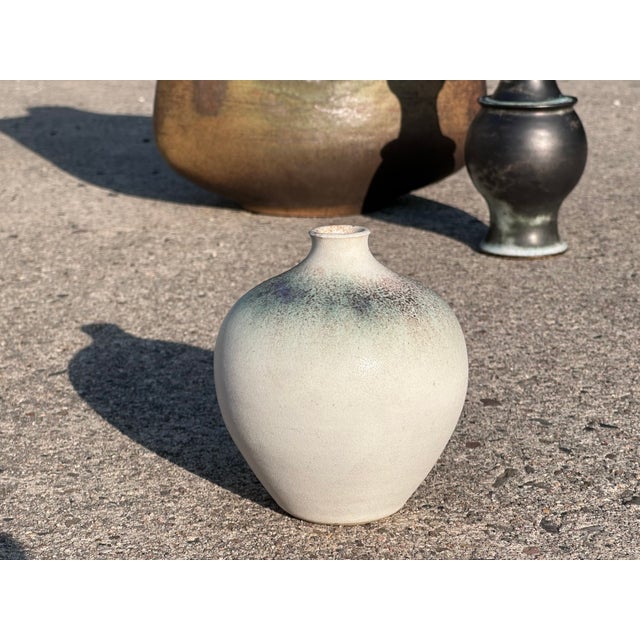Studio Ceramic Spherical Vase by Elisabeth Grosser, Germany, 1980s For Sale - Image 14 of 16