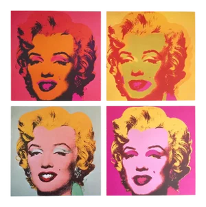 Andy Warhol Estate Vintage 1989 Pop Art Lithograph Print " Four Marilyns " 1964/67