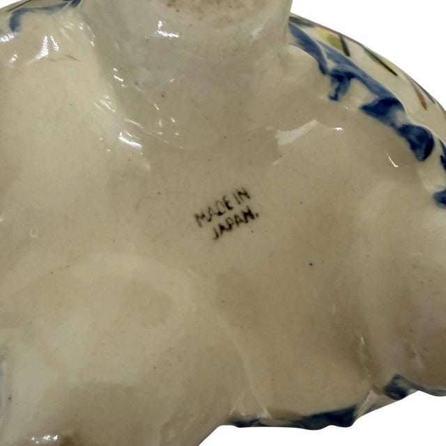 Vintage Hand Painted Footed Cachepot Made in Japan For Sale - Image 4 of 5