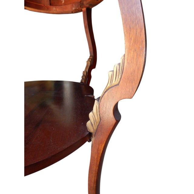 Louis XV Style Mahogany Two-Tier Center Table, Early Century For Sale - Image 4 of 11