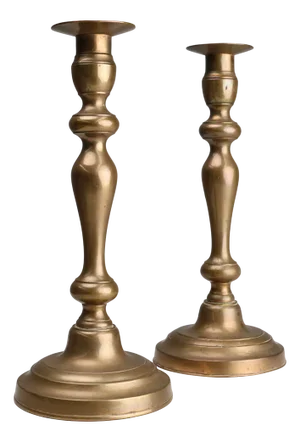 Antique French Copper Candlesticks, 1890s, Set of 2