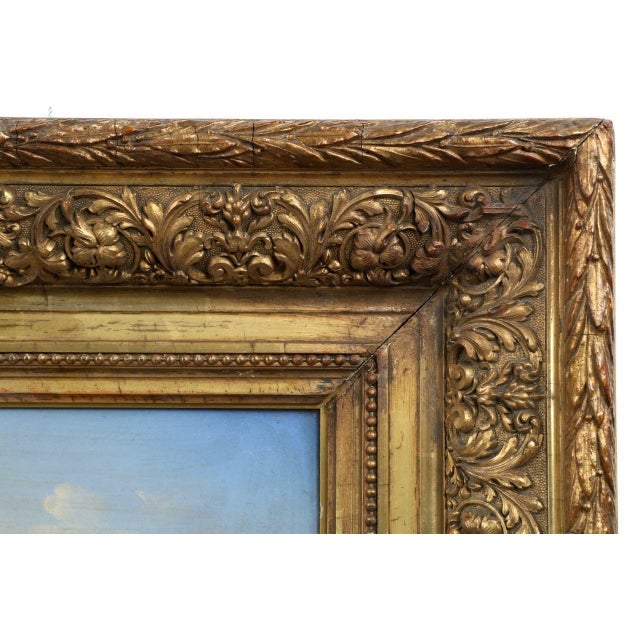 German School 19th Century Oil Painting of a Hiker in an Alpine Landscape For Sale - Image 6 of 16