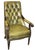 Olive Green Tufted Leather Chesterfield Library Chair, 1970s For Sale - Image 12 of 12