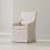 Wood Linen Dining Chair For Sale - Image 7 of 11