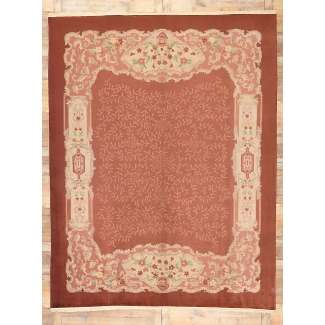 Antique Chinese Art Deco Rug - 09'01 X 11'09 For Sale - Image 10 of 10