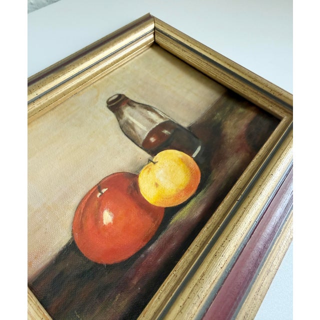 Vintage Fruit Still Life Oil Paintings, a Pair, Mid 20th Century For Sale - Image 11 of 12