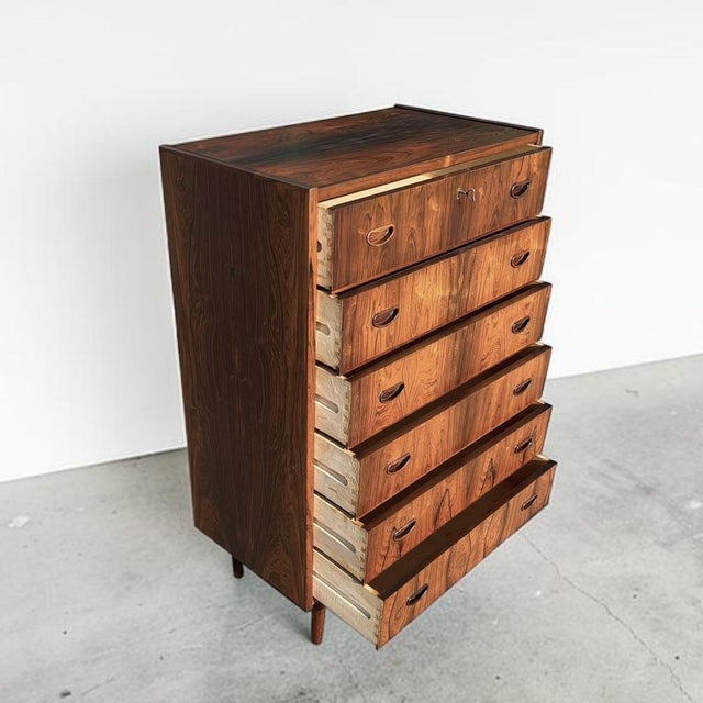 Mid-Century Danish Rosewood Highboy Dresser, 1960s For Sale - Image 14 of 18