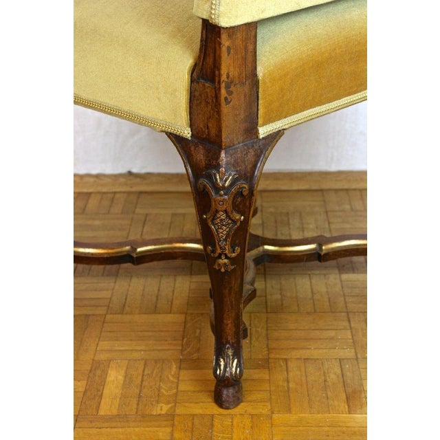 Brown 18th Century Baroque Dining Chairs with Gilt Accents, Italy, 1790, Set of 6 For Sale - Image 8 of 16