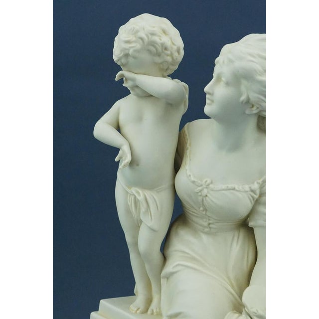 Art Nouveau Biscuit Sculpture Depicting Motherhood from Scheibe-Alsbach, Germany, Late 1800s For Sale - Image 12 of 18