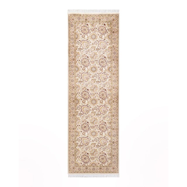 Ivory Mogul, One-of-a-Kind Hand-Knotted Area Rug in Ivory, 2' 7" x 8' 3" For Sale - Image 8 of 8