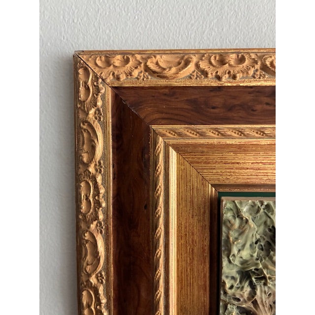 Brown Vintage Italian 3d Relief Capodimonte Ceramic Sculpture For Sale - Image 8 of 9