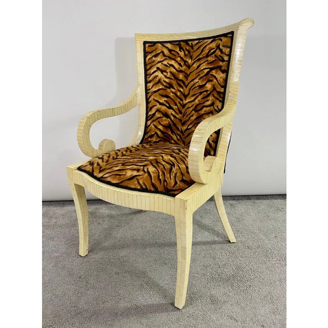 Enrique Garcel Enrique Garcel Off-White Bone Lounge Chair or Armchair, a Pair For Sale - Image 4 of 13