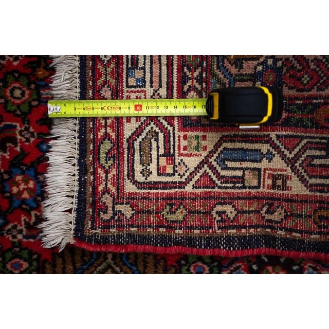 Textile Vintage Hand-Knotted Hamadan Rug For Sale - Image 7 of 9