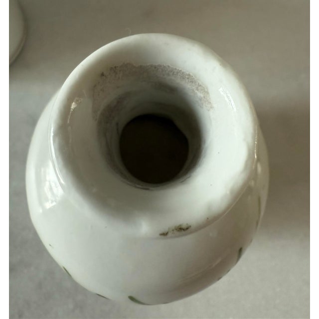 Vintage Hand Painted Bud Vases With Floral Design For Sale - Image 12 of 12