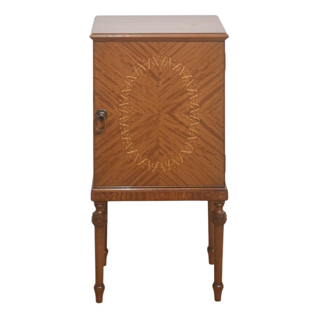 Satinwood Inlaid Bedside Cabinet, 1890s For Sale