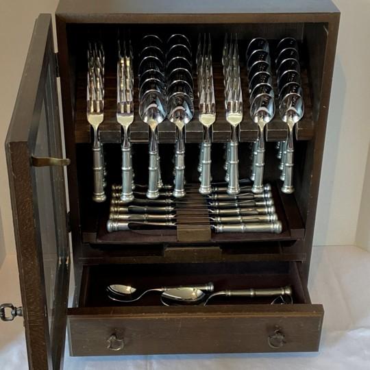 Wonderful estate sale find! Vintage Kirk Stieff “Old Annapolis” complete service for 12, with additional serving pieces...