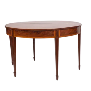 Circa 1780 Georgian English Mahogany Demi Lune Table