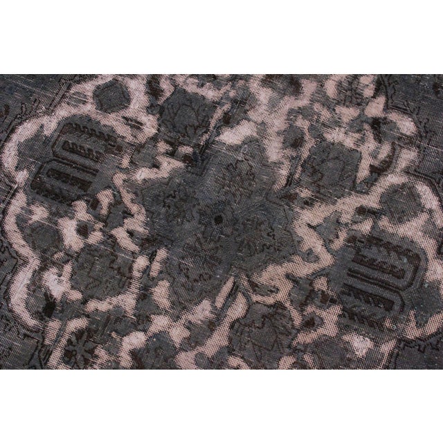 Boho Chic Persian Vintage Gray/Tan Wool Rug - 8'2'' X 11'8'' For Sale - Image 3 of 10