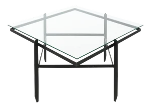 Iron and Glass Diamond Coffee Table