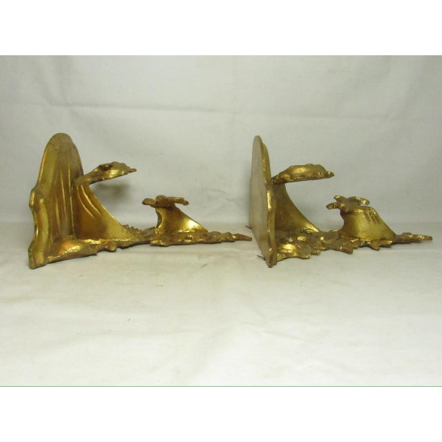 Pair of Italian Florentine Giltwood Wall Brackets For Sale - Image 18 of 18