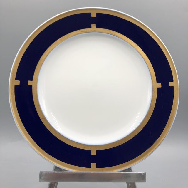 Rosenthal Studio Line Form design: Tapio Wirkkala “Composition Line” Decor: Rosamunde Nairac "TOGA" Cobalt and gold rarity...